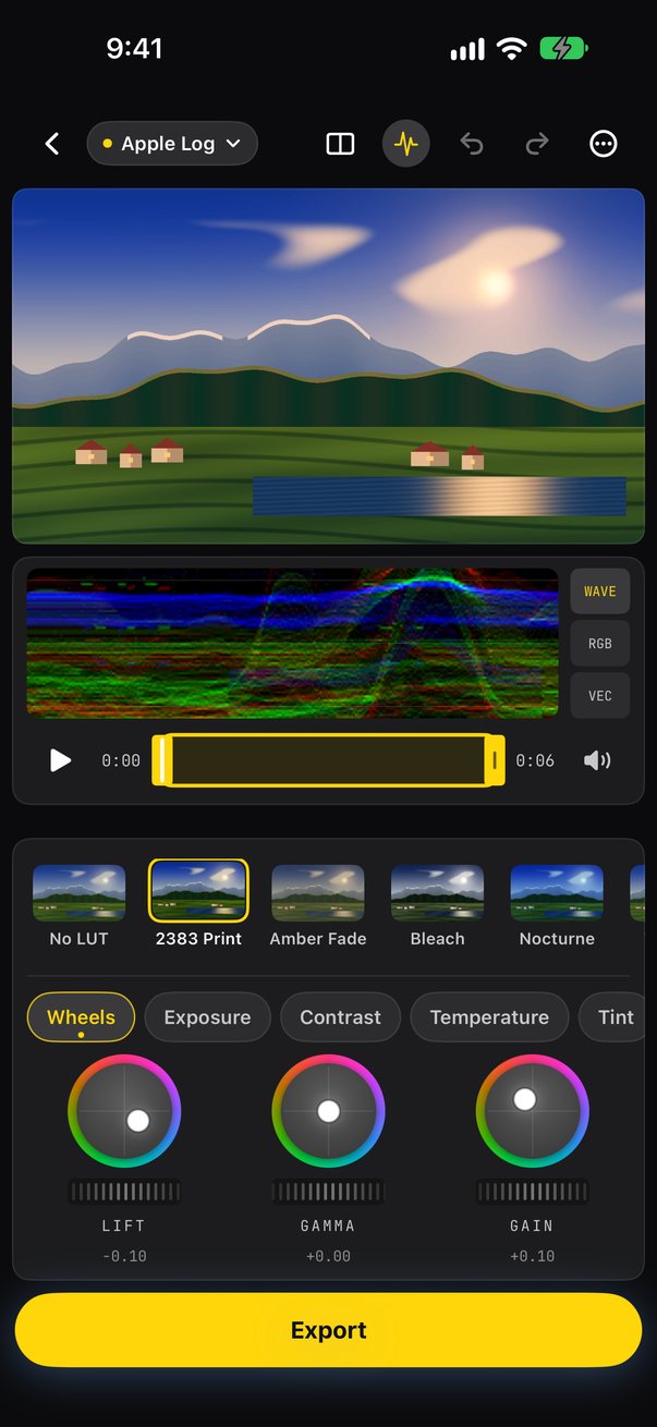 Just Grade color wheels under the picture
